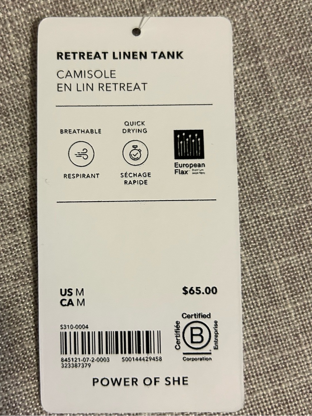 Athleta Women's Light Blue Linen Tank Top - Picture 3 of 5